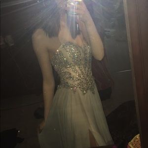 Strapless prom dress